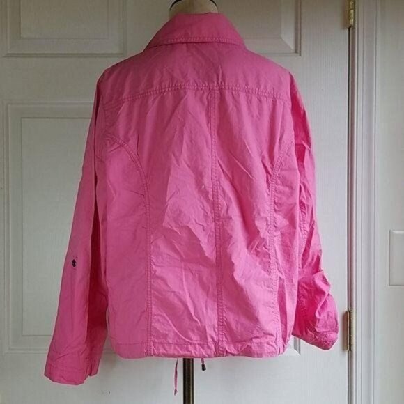 Chico's 3  Jacket Coat Windbreaker Pink WOMEN'S WOMAN'S SIZE LARGE - Picture 8 of 13